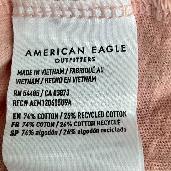 American Eagle Recycled Cotton Oversized Malibu Tennis Club Tie-Dye Tee Womens L - Picture 9 of 11